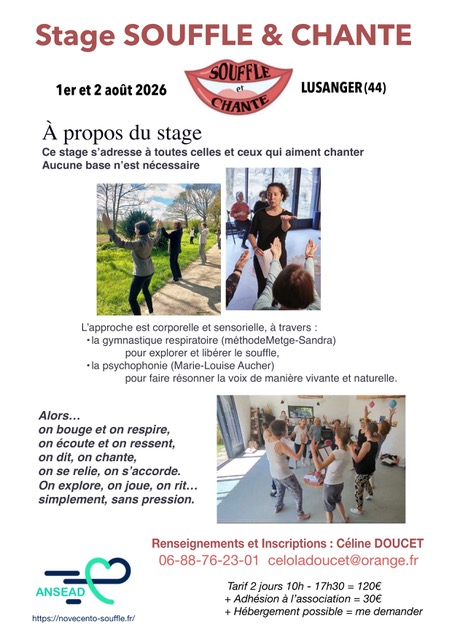 Stage souffle et chante Stage souffle et chante